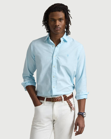 Camisa POLO Ralph Lauren Manga Larga Oxford Mineral Dye Custom Fit
