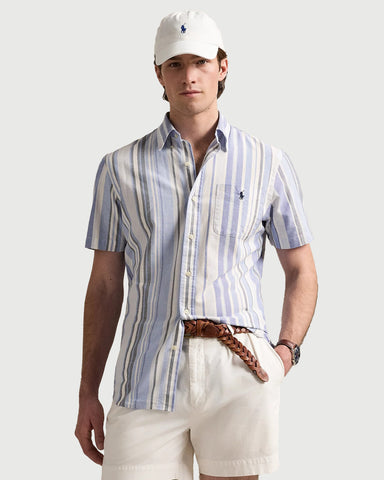 Camisa POLO Ralph Lauren Mangas Cortas De Rayas Oxford Custom Fit