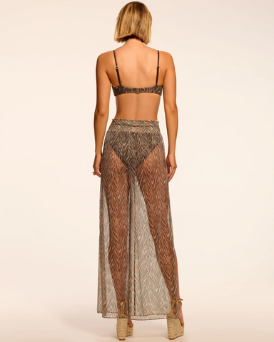 Pantalón Cover Up Ramy Brook Priya - Marrón/Beige