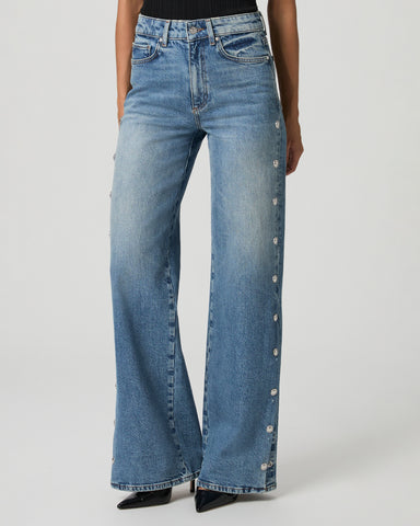 Jean Paige Sasha Side-Seam Snap Talle Alto con Stretch Wide Leg