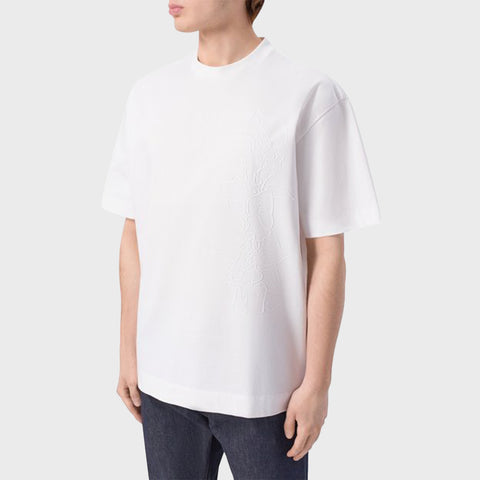 T Shirt BOSS Oversized con Diseño Tonal Bordado Jacquard