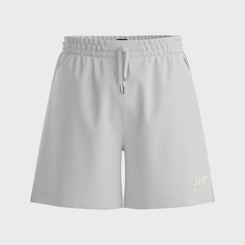 Pantalon corto BOSS Relaxed Fit en Tejido Interlock con Logo Bordado - Gris Claro