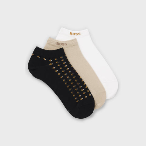 Set de 3 Pares de Medias Tobilleras BOSS de Algodón