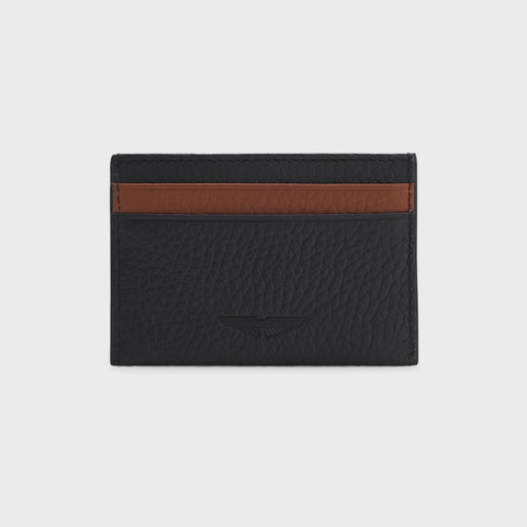 Tarjetero BOSS x Aston Martin de Piel Granulada – Negro / Marrón