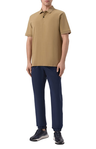 Polo Shirt BOSS de Algodón mercerizado con detalles de Monograma Regular Fit