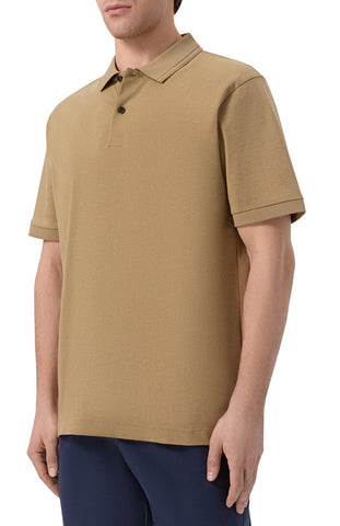 Polo Shirt BOSS de Algodón mercerizado con detalles de Monograma Regular Fit