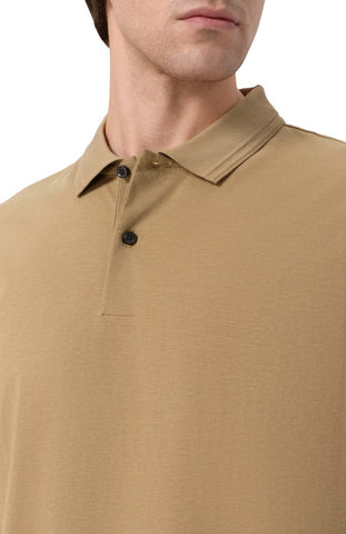 Polo Shirt BOSS de Algodón mercerizado con detalles de Monograma Regular Fit