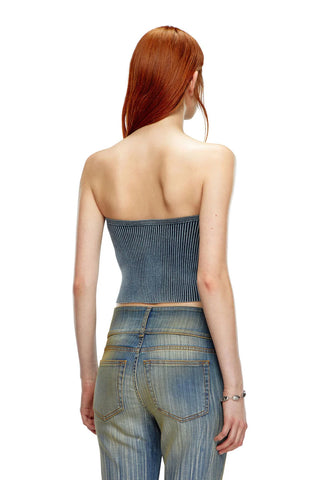 Top Diesel en Denim con Placa de Logotipo en metal Slim Fit m-clarksvillex-c