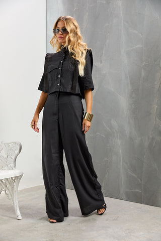 Conjunto ZOEW Aura en lino – Negro