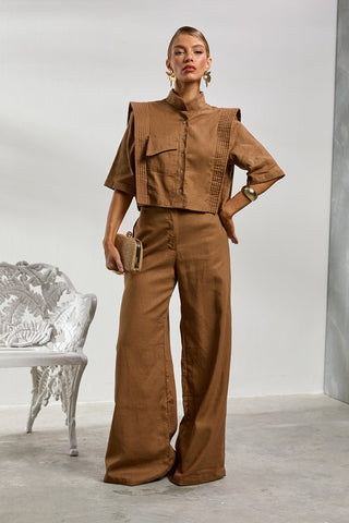 Conjunto ZOEW Aura en lino – Moca