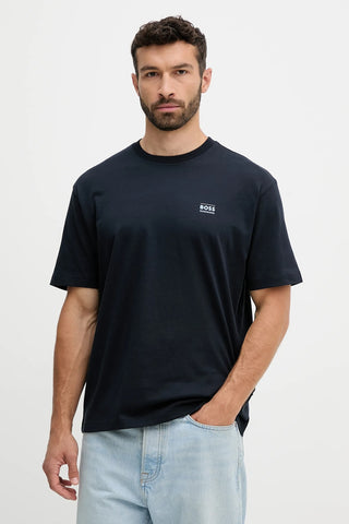 T-Shirt BOSS Oversize fit de algodón Logo-artwork