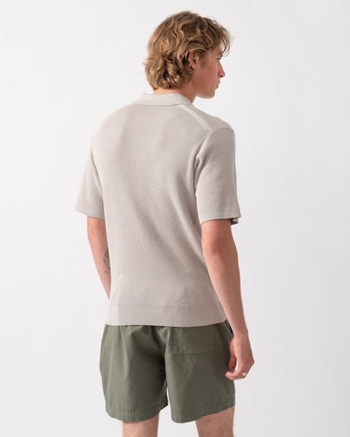 Polo de Punto BOSS con Cuello Abierto - Azul Cielo