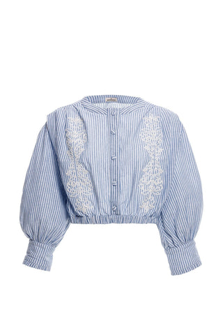 Conjunto Agua Bendita Top + Pantalón Batik Isolda Bordados Artesanales