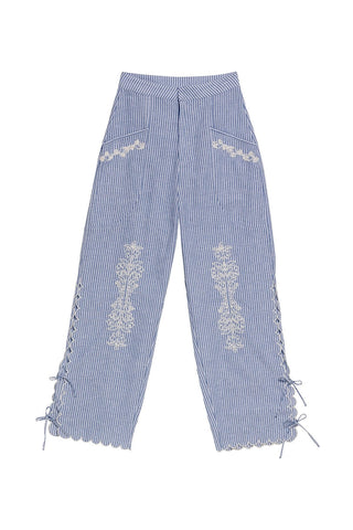 Conjunto Agua Bendita Top + Pantalón Batik Isolda Bordados Artesanales