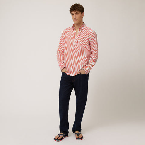 Camisa Harmont & Blaine Poplin Con Rayas Regular Fit