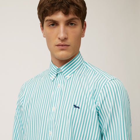 Camisa Harmont & Blaine Poplin Con Rayas Regular Fit