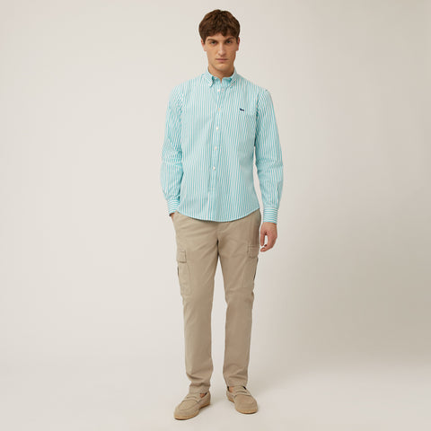 Camisa Harmont & Blaine Poplin Con Rayas Regular Fit