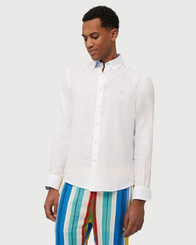 Camisa Harmont & Blaine de Lino Con Teckel Narrow Fit