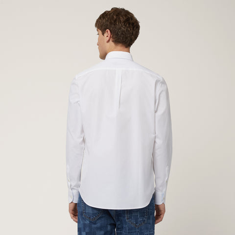 Camisa Harmont & Blaine Poplin Con Bandas Horizontales Regular Fit