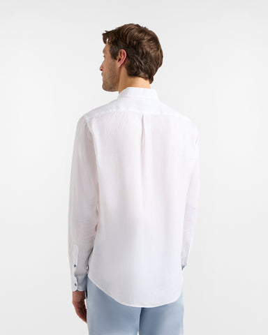 Camisa Harmont & Blaine de Lino con Bandas en Contraste