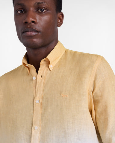 Camisa Harmont & Blaine de Lino Degradada Amarillo y Blanco