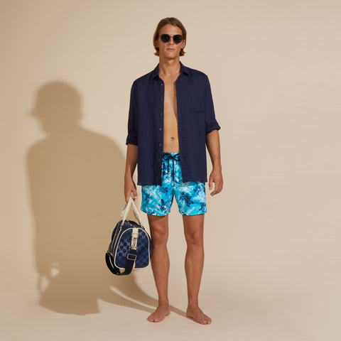 Camisa en lino Vilebrequin Regular Fit Caroubis
