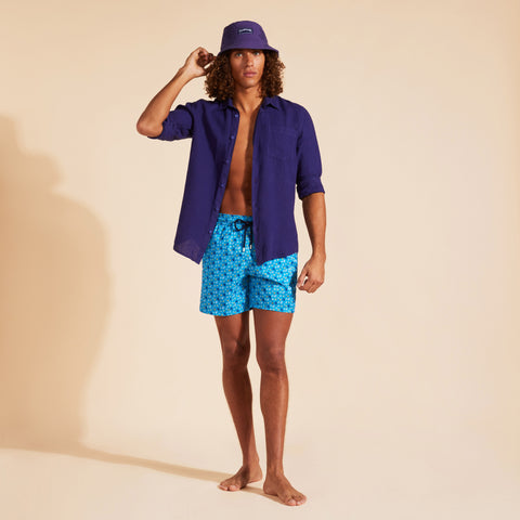 Camisa en lino Vilebrequin Regular Fit Caroubis