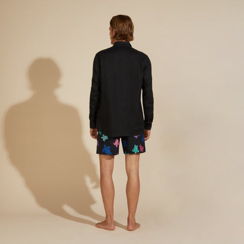 Camisa en lino Vilebrequin Regular Fit Caroubis