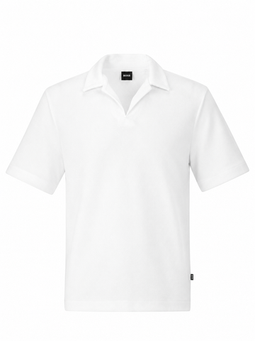 Polo BOSS de Punto para Hombre - Blanco