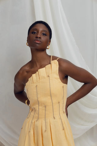 Vestido Maxi Justina En Lino Natural