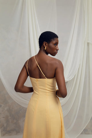 Vestido Maxi Justina En Lino Natural