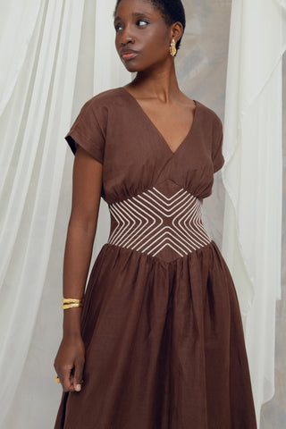 Vestido Midi Susana En Lino Natural