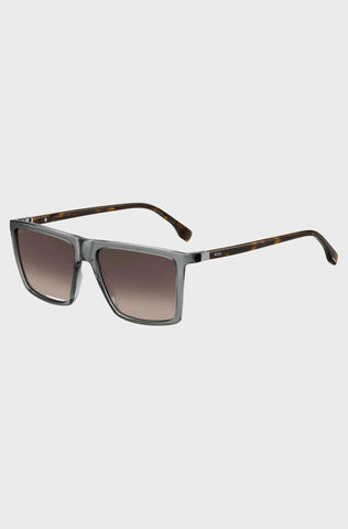 Gafas De Sol Boss Para Hombre De Acetato Gris Con Herrajes Exclusivos Havana