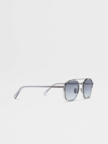 GAFAS DE SOL ZEGNA ORIZZONTE I DE ACETATO Y METAL POLARIZADOS PARA HOMBRES