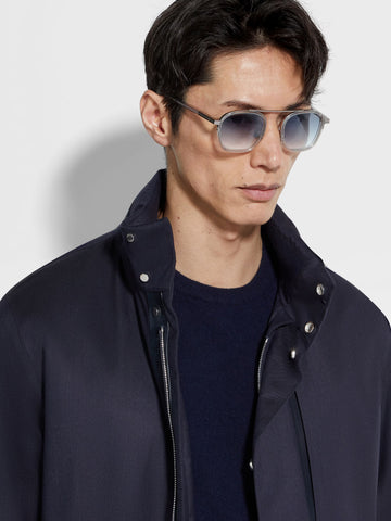 GAFAS DE SOL ZEGNA ORIZZONTE I DE ACETATO Y METAL POLARIZADOS PARA HOMBRES