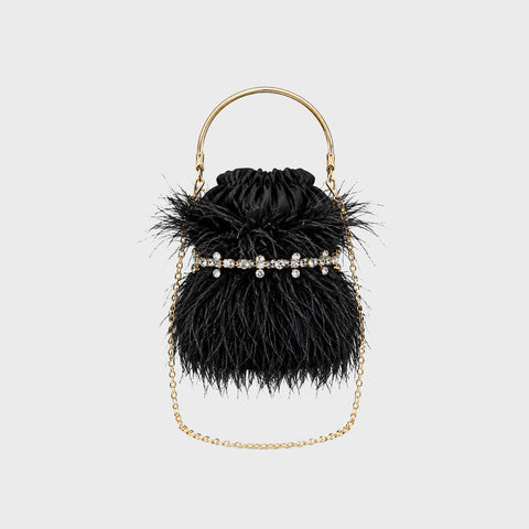 Bolso Crochet Ammiana Plummy de Plumas