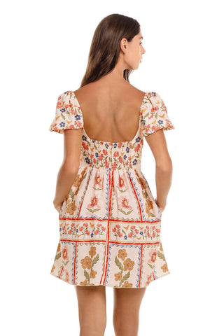 Vestido Mini Agua Bendita Rosal Fiore