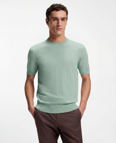 Sweater BOSS Rich Style en Merino Wool Ligero Regular Fit
