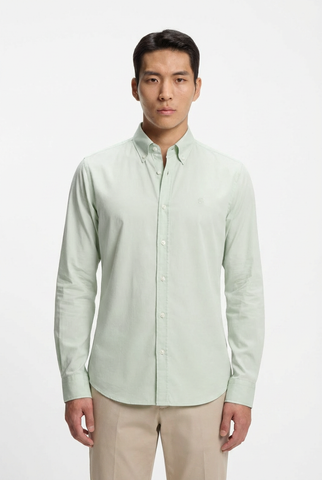 Camisa BOSS Poplin Slim Fit con Stretch de Logo Doble B Bordado