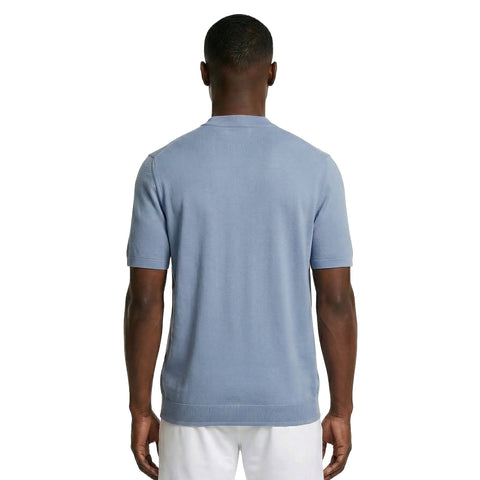 T Shirt BOSS Knitted de Punto KN_Globe - Azul Claro