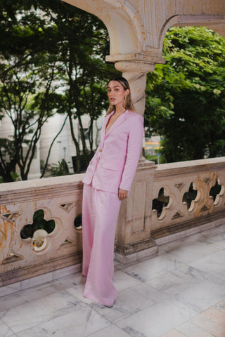 Set Faride Renata de Chaqueta Sastre y Pantalón Alexis – Rosado