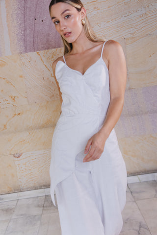 Enterizo Faride Violetilla con Detalle Floral – Blanco
