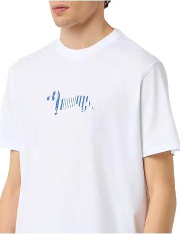 T Shirt Harmont & Blaine de Algodón Roja con Maxi Teckel Gráfico