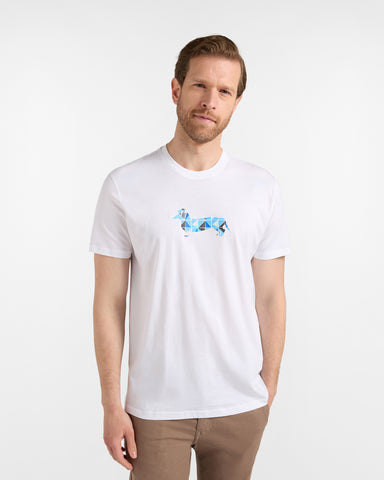 T Shirt Harmont & Blaine de Algodón Blanca con Teckel 3D