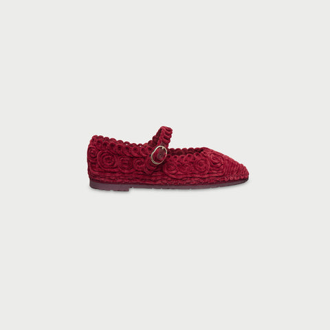 Merceditas Flabelus Kyra con Textura en Relieve – Rojo – vista 1