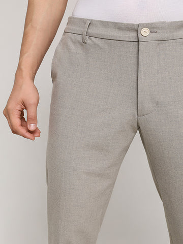 Pantalón tipo Chinos Slim fit de algodón con elástico