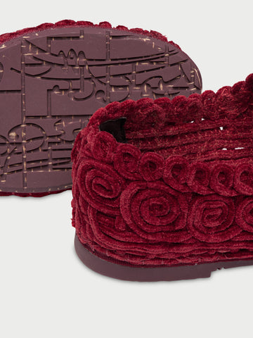Merceditas Flabelus Kyra con Textura en Relieve – Rojo – vista 2
