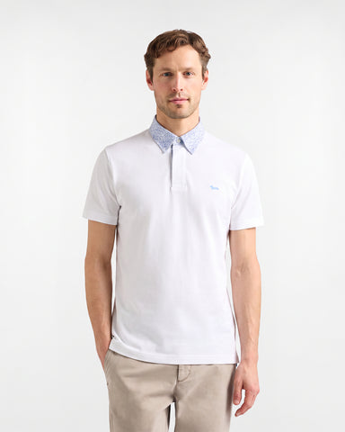 Polo Harmont & Blaine Blanco con Cuello en Contraste