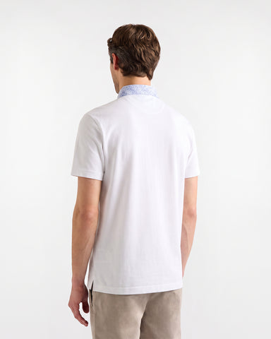 Polo Harmont & Blaine Blanco con Cuello en Contraste