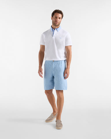 Polo Harmont & Blaine Blanco con Cuello en Contraste